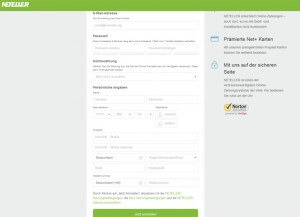 Neteller-Anmeldung